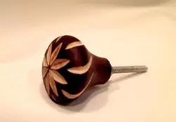 Cut Flower Carved Wood Cabinet Knobs, Dresser Drawer Pulls -- Perfect for creating a natural, country, cabin or rustic...