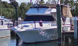 Up for sale is a well maintained 2 stateroom aftcabin cruiser. Boat has upgraded counter tops and floors..twin 454...