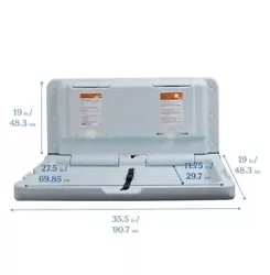 ECR4Kids ELR-18004 Wall-Mounted Baby Changing Station, Horizontal Fold-Down. Condition is New. Shipped with USPS Ground...