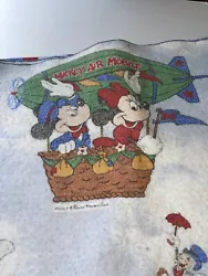 Vintage Disney Mickey Air Mobile Blanket. Approx. 62” x 86” Gently used- note this is vintage. It shows signs of...
