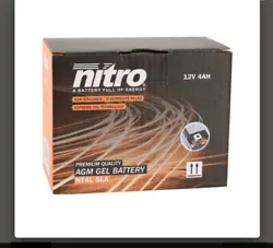 NITRO NT4L-SLA Batterie Moto AGM Fermé, 4Ah.