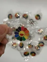 I WILL SHIP TODAY! Takashi Murakami Rainbow Flower Lapel Pin 🌸🌼🌈.