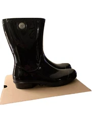 UGG SIENNA WATERPROOF RUBBER BLACK WOMENS RAINBOOTS SIZE 7, 1014452 BRAND NEW. Condition is 