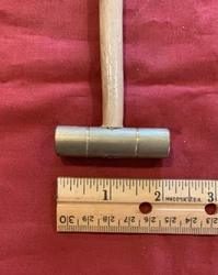 3 Ounce Brass Hammer. Condition is Used. Shipped with USPS Ground Advantage.