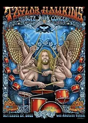“Taylor Hawkins Tribute Concert”Signed, Numbered, DoodledArtist Edition Silkscreen of 200 A/P copies18