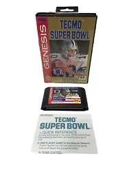 Tecmo Super Bowl Sega Genesis With Case, No Manual - Tested