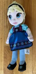 Disney Frozen Young Child Elsa Detailed Plush Doll Blue Satin Dress Disney Store. Perfect condition! Very cute doll!