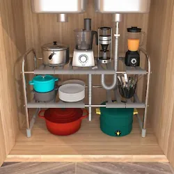 Have you ever wondered to make full use of the space under the sink. This organizer can fully utilize extra room under...