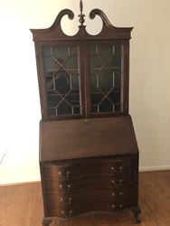 Antique Claw Foot Drop Front Secretary Desk.