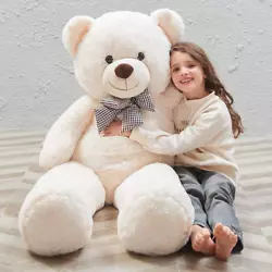 Our giant cute teddy bear is perfect for girls, boys, wife, kids, children, girlfriends, boyfriends, and anyone who...