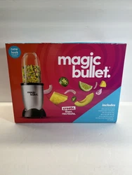 Magic Bullet Blender, Small, Silver, 11 Piece Set (5155) - Brand New Ships Free.