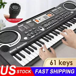 Specifications: Color: black Piano keyboard size: 53.5 * 17 * 5 cm / 21.1 * 6.7 * 2 inches Length of microphone cable:...