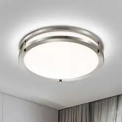 These Double Silver Ring Led Flush Mount ceiling lights can be used atDamp location. Fixture x1. Mounting Screw x2....