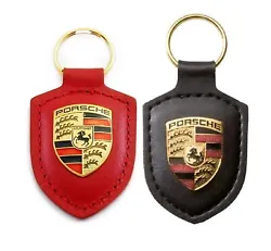 Made in Germany for Porsche. Porsche Crest Key Ring - Black. Porsche Drivers Selection Essential black key chain. We...