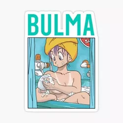 (1) bulma bathing sticker approx. 3in x 4in 