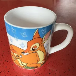 vintage Disney Bambi mug Arcopal Milk glass france Childs 3.5”. Condition: some scuffs/scratches on image. No cracks...