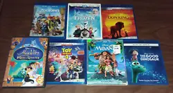 Moana - DVD is Excellent Blu Ray is Near MINT. Aladdin and the King of Thieves - DVD is Near MINT. Frozen - No DVD /...