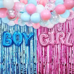 Gender reveal balloons: the colorful balloons are easy to inflate with air or helium, they can float in air for about 3...