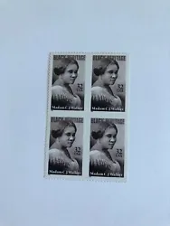 US Stamp, Scott 3181, Madam C.J. Walker. Block of 4.