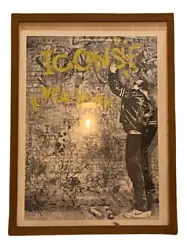 Limited Edition: Screen print with deckled edges and hand-finished with yellow spray paint. Edition size: 75. He has...