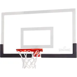 Find the bottom of the net from any spot in the rec room with Spaldings Breakaway Over-The-Door Mini Basketball Hoop!...