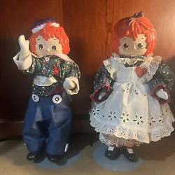 vintage raggedy ann and andy dolls. Plush and ceramic dolls