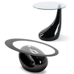 This Oval Shape Coffee Table can easily hold food and drink without any risk of stains. Premium FRP Coffee Table Base...