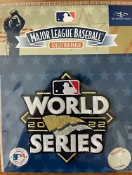 2022 WORLD SERIES. HOUSTON ASTROS. JERSEY STYLE PATCH. WITH HOLOGRAPHIC LICENSING LABEL.