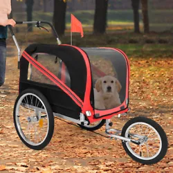 This is a portable pet bike trailer, which is connected to the bicycle. You can take your lovely pet out and play with...