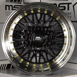 5x120 AND 5x114.3 BOLT PATTERN. AUTHENTIC MST PRODUCT. THESE ARE FOR A SET OF 4 WHEELS. 30 OFFSETS WHEELS. ONE PIECE...