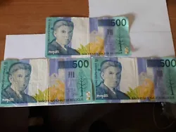 3 billets 500 francs Belgique 1998.
