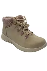 Style: Pretty HikerWater-resistant treated leather upper, lace-up closure, sweater-knit collar and trimCushioned Warm...