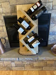 Wall Mounted Maple Wine Rack. Condition is 