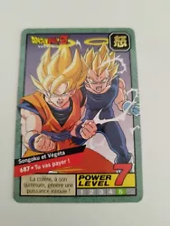 Carte Dragon Ball Z Carddass Grand Combat 687 Power Level Super Battle card Goku.