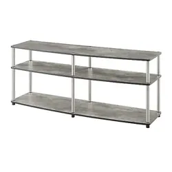 Modernize your living space with the Designs2Go 3 Tier 60” TV Stand from. Featuring an easy to assemble construction...