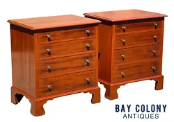 The chests have an overhung thumb molded top and 4 drawers that graduate in size & operate smoothly. These are...