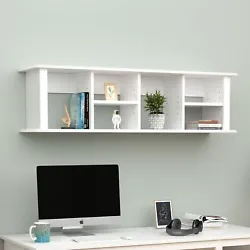 Add storage space right where you need it with the Wall Mounted Desk Hutch. This piece is a simple way to double your...