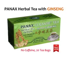 PANAX Cleanse Tea with GINSENG. We have combined Senna, Ginseng and Peppermint to bring you our wonderful blend of...