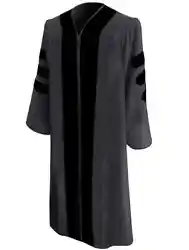 Classic Doctoral Graduation Gown ?. Matte dull finished fabric in black. Each Classic Doctoral Graduation Gown will...