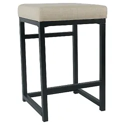 • Open Back Industrial Style • Medium Firm Cushion for Durability and Comfort • 24 Inch Counter Stool Seat Height...