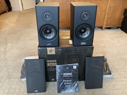 Polk Reserve R200 bookshelf pair of speakers. Sound is excellent. The speakers are in excellent condition.