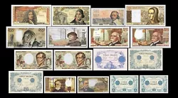 Vends répliques de 17 billets au choix 5 francs 1871 – A.1-002. 5 francs 1871 – A.1-001. 5 francs Pasteur type...