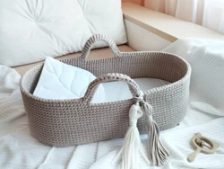 🌿 5 reasons to buy a baby bassinet Moses basket ⭐ The hand-knitted baby bed is 100% COTTON-made. ⭐ And finally,...