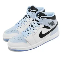 Nike Air Jordan 1 Mid SE White Ice Blue Men AJ1 Casual Lifestyle Shoe DV1308-104   S/N:  DV1308104  Color:  WHITE/ICE...