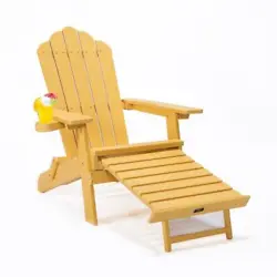 Ergonomical Fanback Design - TALE Adirondack chair is designed with its ergonomical fanback. The curved and lengthened...