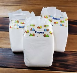 3 New Vintage newborn diapers  Package not included