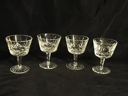 4 WATERFORD LISMORE LIQUOR / COCKTAIL GLASSES. 4 1/8