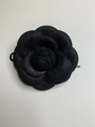 Camellia Flower Brooch/pin in black color 3” x 3”