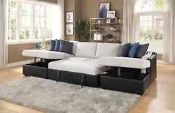 Romance : The sectional sofa provides ample space for snacking, snoozing, and relaxing! Upholstered in a sharp combo of...