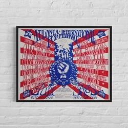 JIMI HENDRIX ‘Atlanta International Pop Festival’ 1970 Concert Poster, 22”x28” ReproductionPoster measures 22...